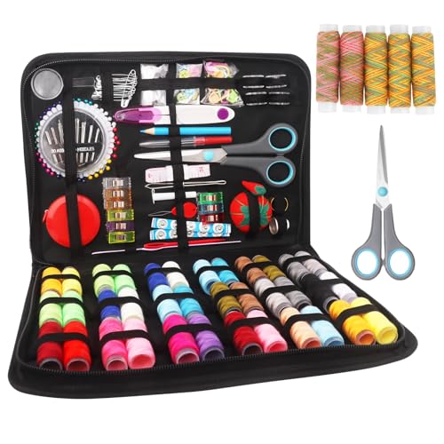 Kit de couture de qualité supérieure avec étui rigide et mercerie robuste