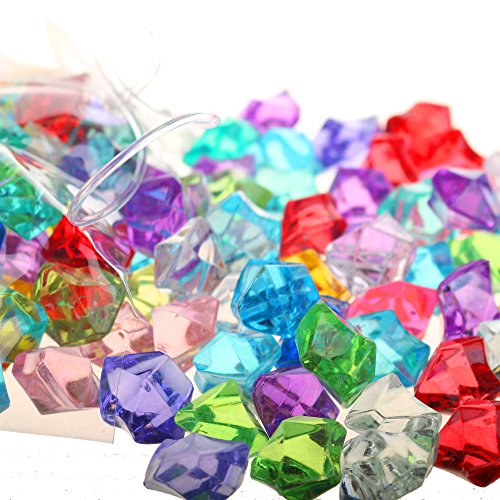 Pmland Acrylic Ice Rocks Crystals Gems 180 Pieces Bag For Vase Filler Table Scatter Party Wedding Arts Crafts Decoration And Display - Assorted #TOP3