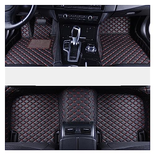 Tapis de sol Land Rover Discovery Sport 2020-2022 en caoutchouc noir rouge pour 7 places