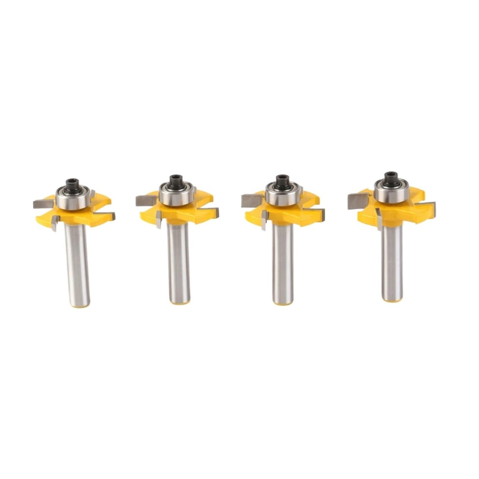 Epaknhgd 4Pcs 8Mm 1/4Pcs Wood Router 8Mm Shank Straight End Mill Trimmer Cleaning Flush Trim Corner Round Cove Bits Tool Milling Cutter(4Pcs 8Mm)