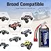 URGENEX Lipo Battery 7.4V 1100mAh 35C(Burst 70C) Dean-Style T Plug 2S Rechargeable RC Battery Fit for HAIBOXING BEZGAR Truck HBX 16889 16890A 18690SA 3100A HS181 HM181 HM165 Most 1/10 1/16 1/18 RC Car