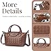 Mini Lightweight Genuine Leather Women's top Handle Handbag Fashion Travel Daily Satchel, Brown