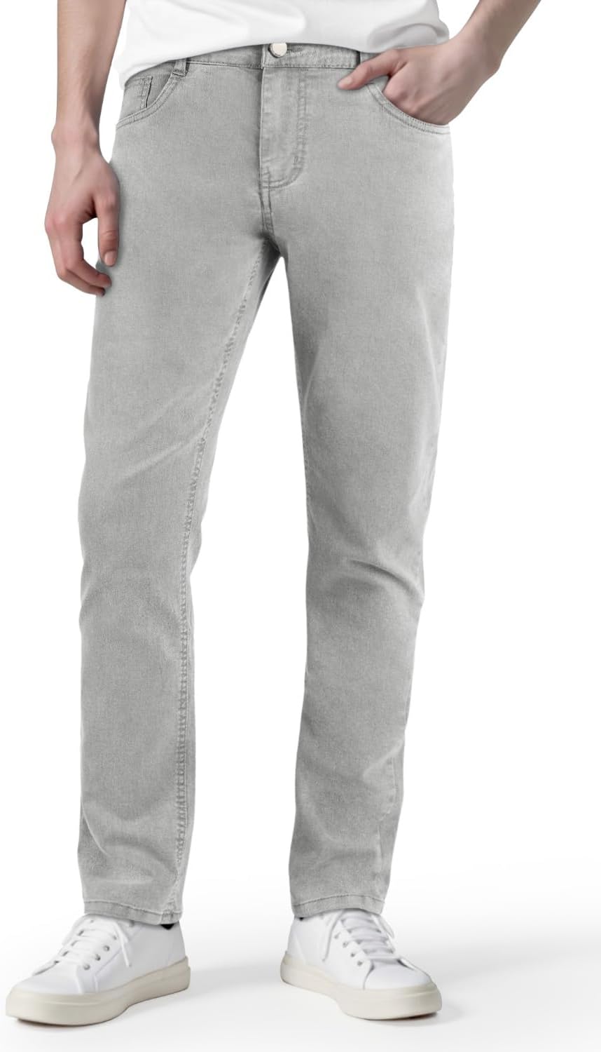 Heyfanee Mens Lightweight Jeans Slim Fit Stretch Denim Pants for Men - Image 7