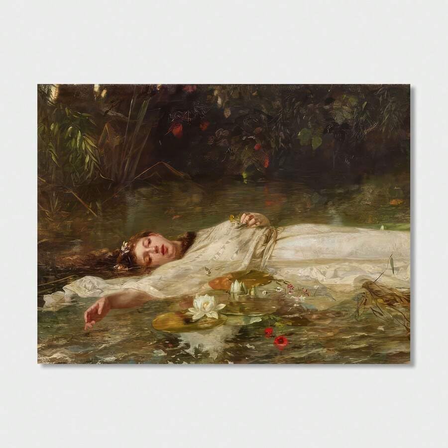 Affiche d'art gothique chic : sublimez votre salle de bain avec un portrait sur toile unique