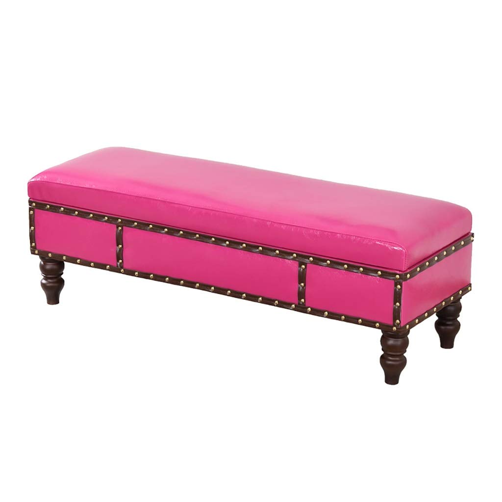 Banc à chaussures d'entrée et tabouret de canapé long en tissu