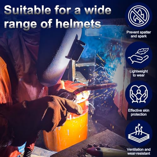 Cubre casco de soldadura algodón FR extensión para casco negro miniatura 5