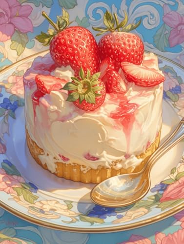 Kit broderie diamant 5D MIRONS gâteau aux fraises, le meilleur cadeau créatif de 40x50cm
