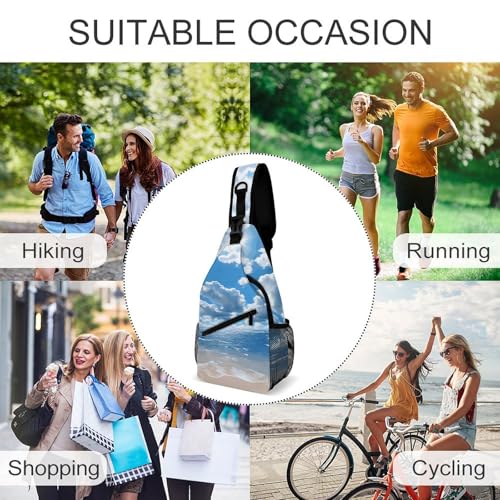 Mochila Sling Bag Crossbody Casual Azul miniatura 6