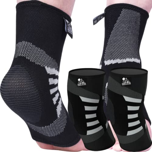 Nordic Lifting Ankle Compression Sleeves Large Bundle with Elbow Compression