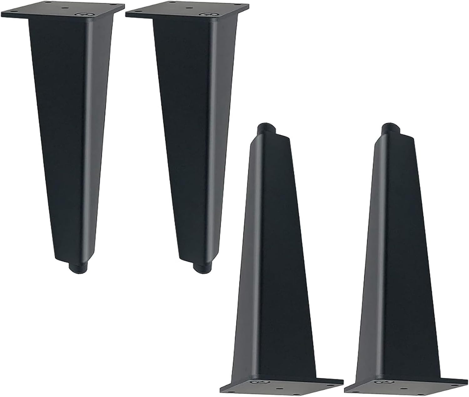 Set of 4 Replacement Legs,Black Color/Golden Color,Furniture Feet,Various Heights,Solid Structure,Riser Legs,with Thickened Feet,Sofa Legs (Black 10cm/4in)