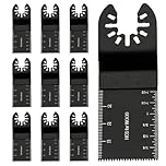 10Pcs Wood Cutting Oscillating Tool Blades Professional Universal Fit for Fein Multimaster, Milwaukee, Makita, Ryobi, Rockwell, Bosch, Black & Decker & More