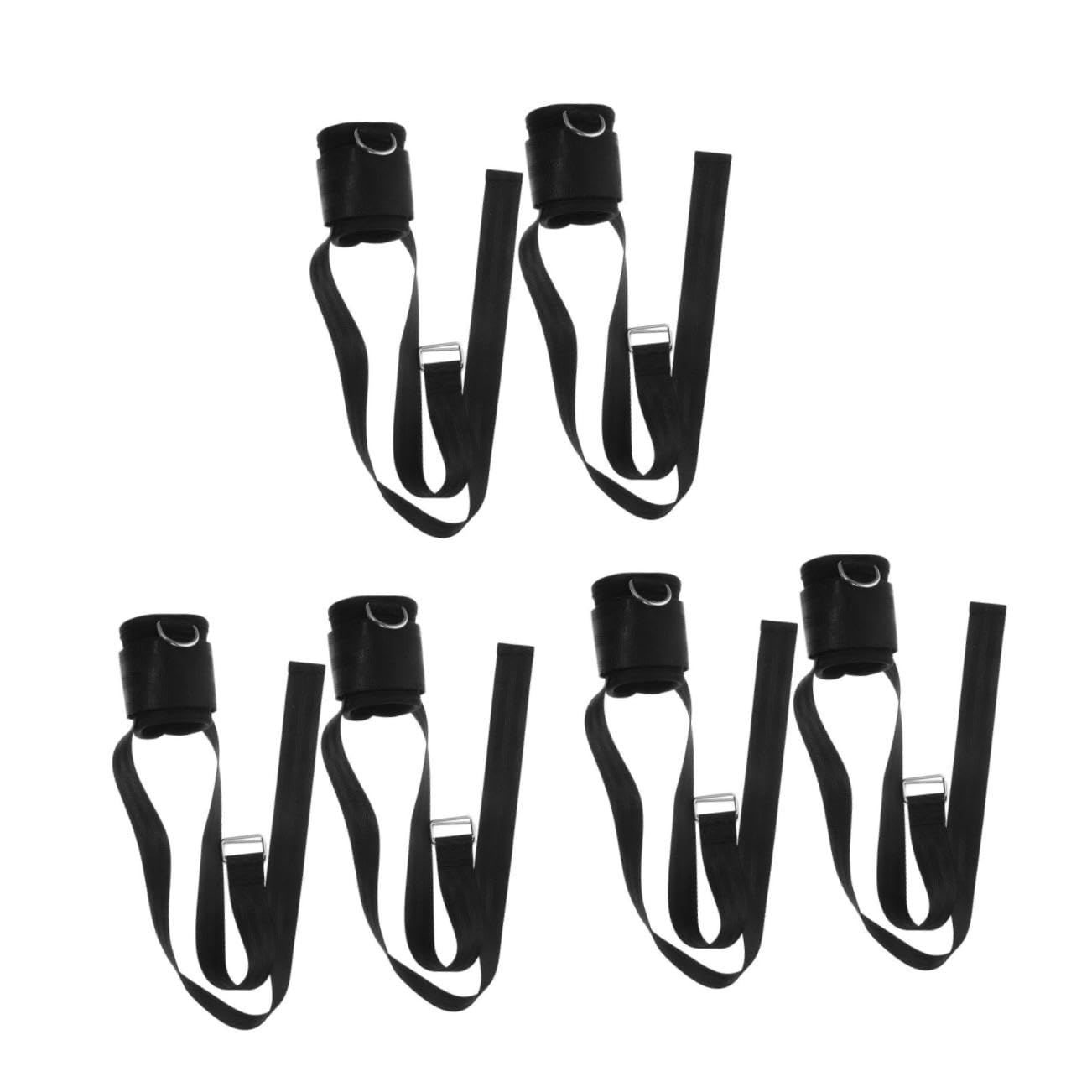 Yardwe 3 Set Cinturini per Manubri alla Caviglia Maniglie da Palestra Supporto per Il Polso Cinghie da Polso da Palestra Manubri Regolabili Avambraccio Presa Poliestere Black 2 Pezzi * 3