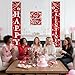 3PCS Happy Galentines Day Banner Galentines Day Decorations Red Heart Galentine's Door Porch Banner Backdrop Indoor Outdoor Background for Photograph Wall Front Door Decor Party Supplies
