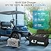 48V 105Ah Lithium Golf Cart Battery, Built-in Smart 200A BMS, Maximum 10.24 kW, Perfect for Golf Cart Clubcar, EZGO, YAMAHA, ICON, Marshell, Supports APP,with Touch Display and 58.4V22A Fast Charger