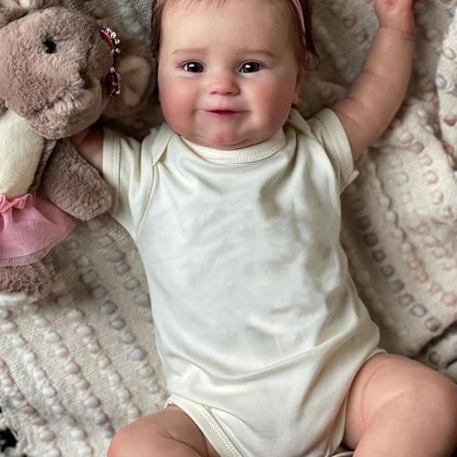 Reborn-Puppe,Reborn-Puppe - Simulationspuppe für Kinder - 20-Zoll-Puppe mit weichem Gefühl, realistische Puppe, bewegliche Kinderpuppen, süßes Badepuppenspielzeug für Kinder – Bild 6