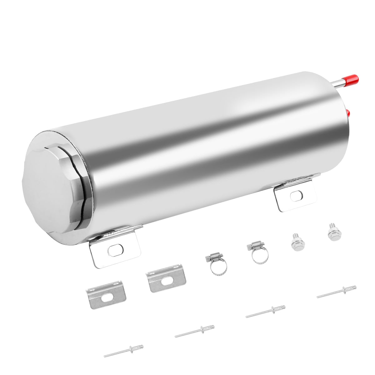 Photo 1 of JOIUYOLJ Radiator Coolant Overflow Tank - 3'' x 9'' Stainless Steel, 32 OZ