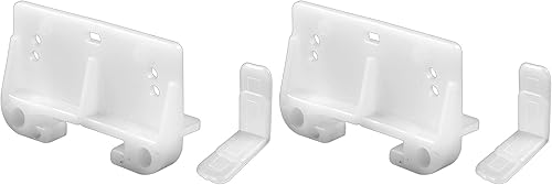 Prime-Line R 7128 18 pulgadas x 1-516 pulgadas, kit de guía de cajón blanco (1 kit) (paquete de 2)