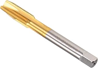 CoCud Spiral Point Taps, Metric M10 x 1 Thread, Titanium Coated High Speed Steel 6542 Screw Milling Threading Tap - (Applications: for Tapping Drilling Machine), 1-Piece