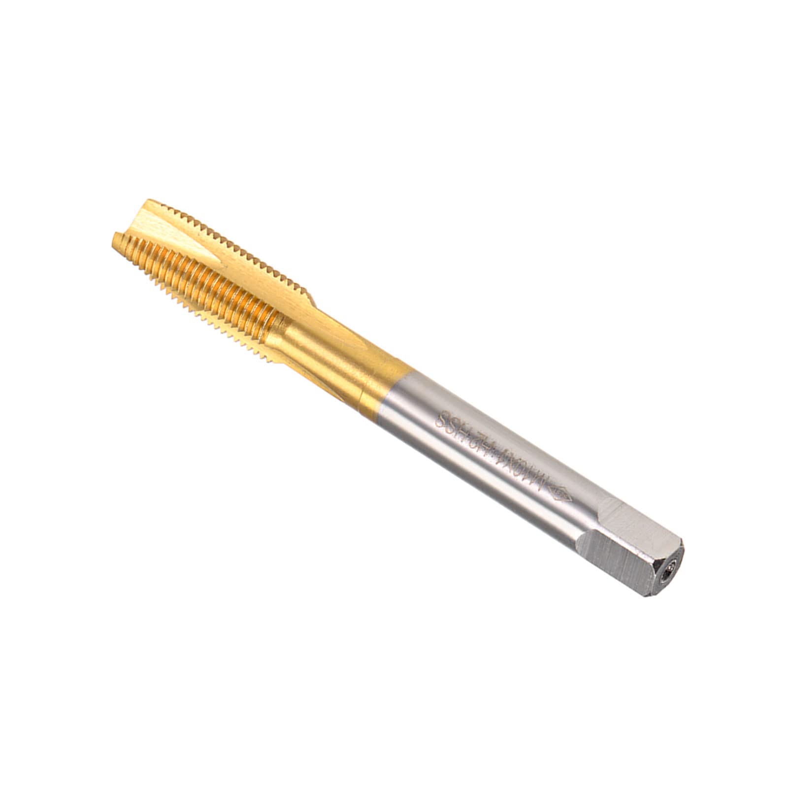 Spirale Punta Maschi, Metrico M10 x 1 Filo, Titanio Rivestito Alta Velocità Acciaio 6542 Vite Fresatura Foratura Maschio Maschiatura Perforazione Macchina, 1-Pezzo