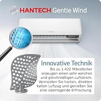 HANTECH H-PRO Split Klimaanlage 9000 BTU für Räume bis 35 m² als Komplettset mit Kupferleitungen - Luft-Luft-Wärmepumpen Technologie - Smart Home kompatibel, WiFi - Heizen, Kühlen, Entfeuchten – Ansicht 6