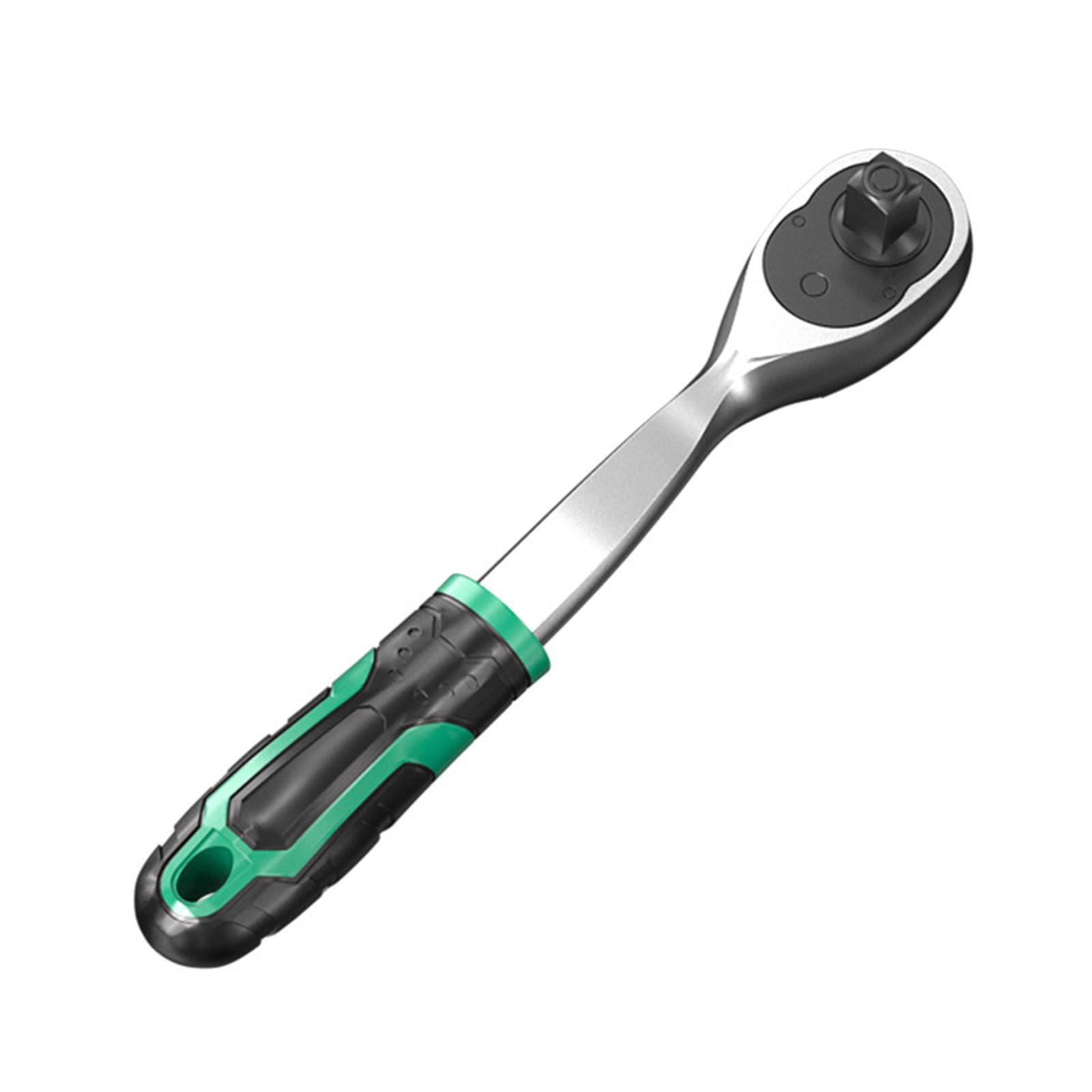 YHAILI 1/2,1/4,3/8Inch Drive 90Tooth Ratcheting Socket Wrench 2Direction Operate Alloy Steel Ergonomic Handle for Tight Space