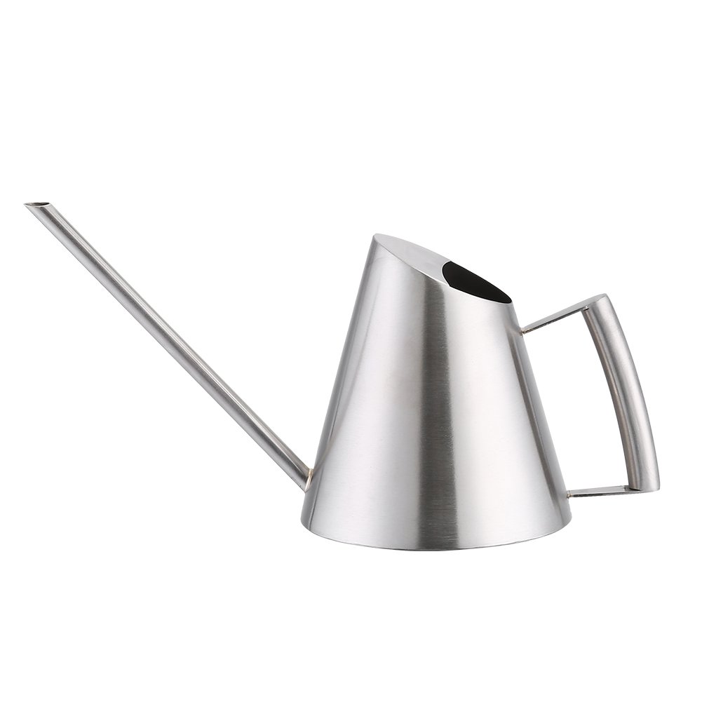 Stainless Steel Watering Can Modern Watering Pot 900ml with Long Mouth Brushed Garden Planting for Home Garden Plant