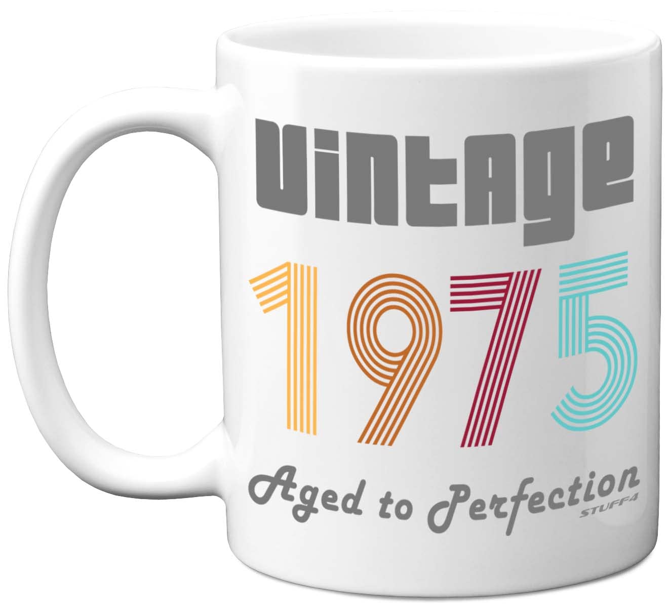 Stuff4 51st Birthday Gifts for Men Women - 1975 Vintage Coffee Mug, 11oz Ceramic Dishwasher Safe Mugs, Best Friend for Birthday or Christmas, Funny 51st Gifts Him Her