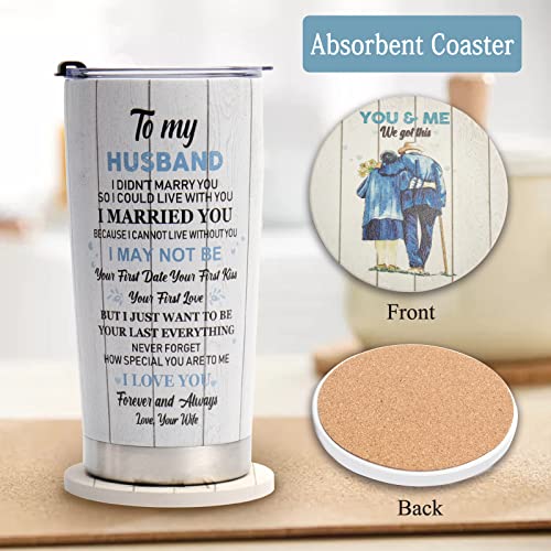 UFOORO-Husband-Birthday-Gift-20-Oz-Husband-Tumblers-Gifts-from-Wife-AnniversaryChristmasValentines-Day-Gifts-As-the-Surprise-to-Man-Bathroom-TumblersTravel-TumblersCar-Tumblers