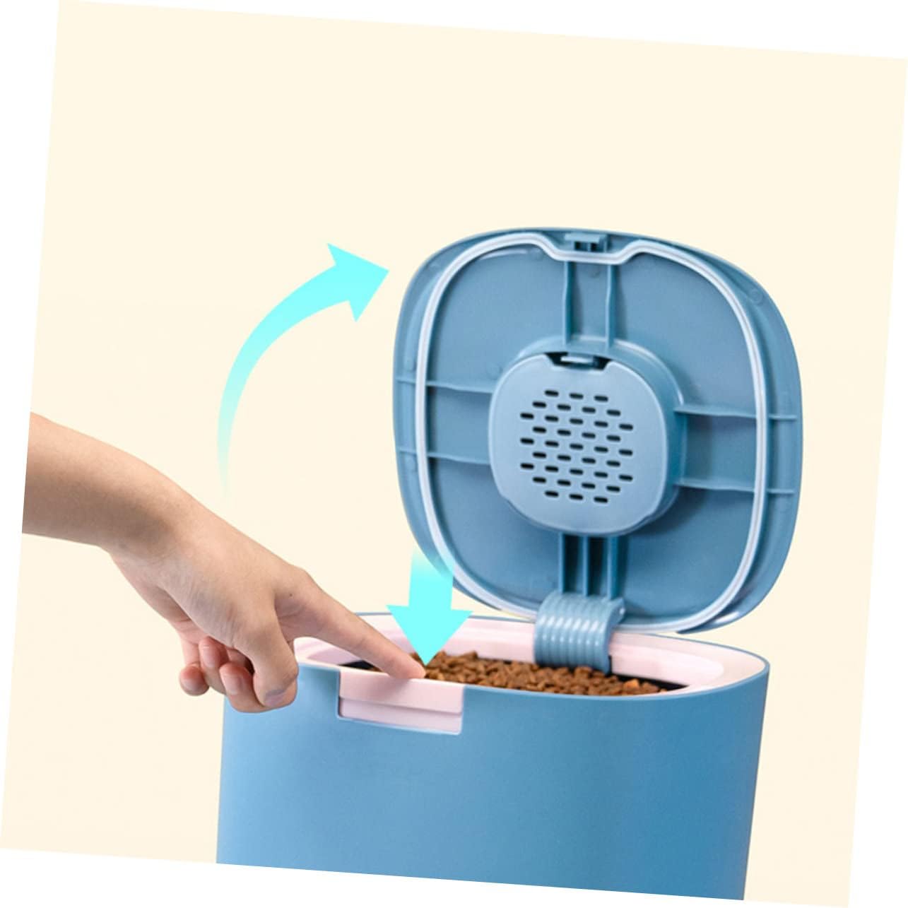 Mikikit Capacity Pet Food Storage Bin Sealed Moisture Container for Dog and Cat Food for Home Use