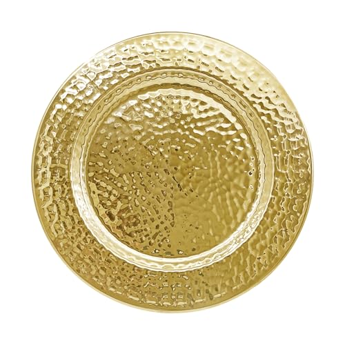 Brightalk 13-Inch Stainless Steel Hammered Charger...