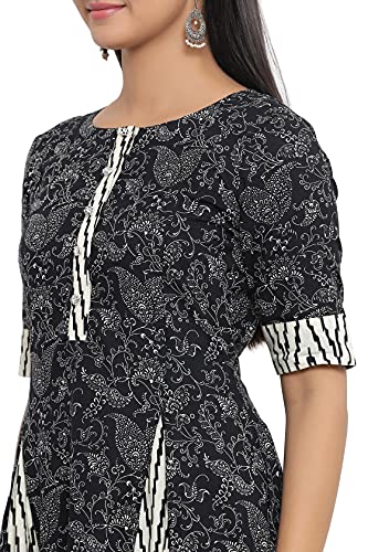 Image of COTLAND Fashions Jaipuri Cotton A-Line Anarkali /Flared Printed Kurti for Women