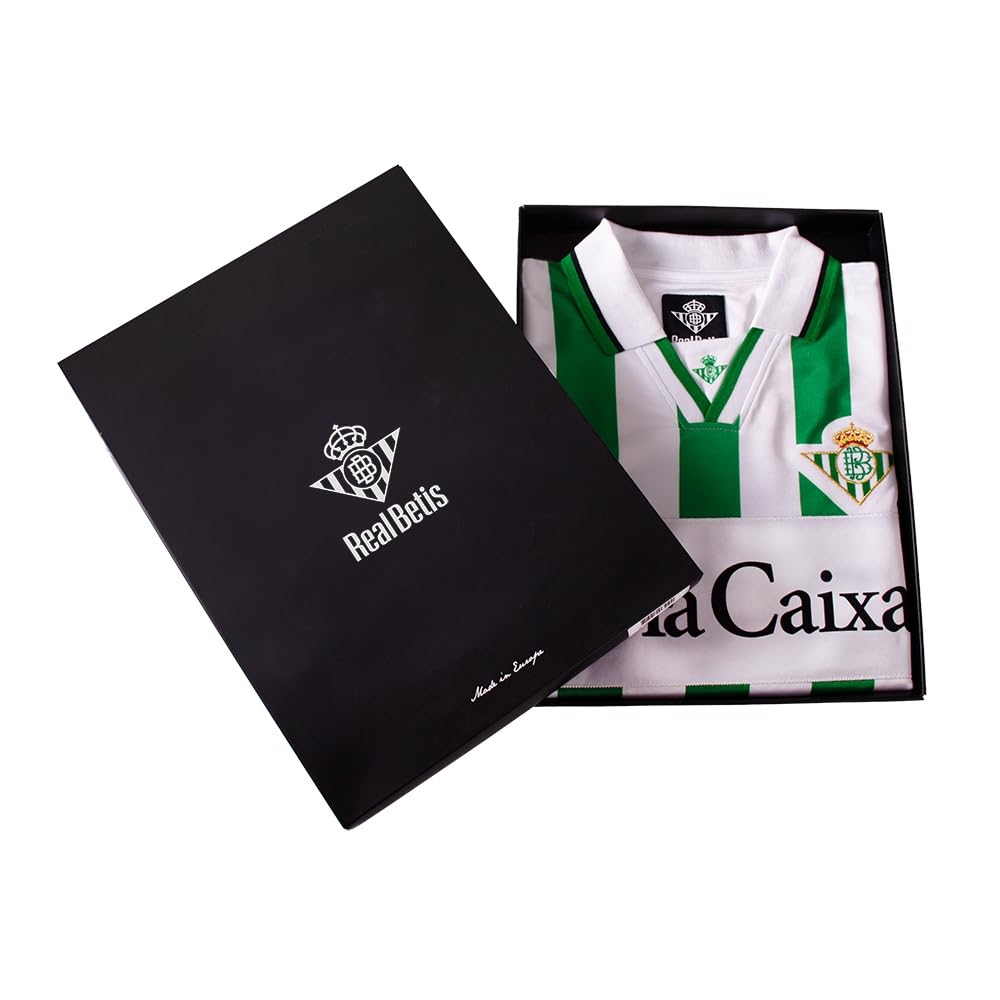 COPA - Maglia retrò - Calcio - Uomo - Real Betis 1995 Gordillo - Verde/Bianco - 100% Poliestere