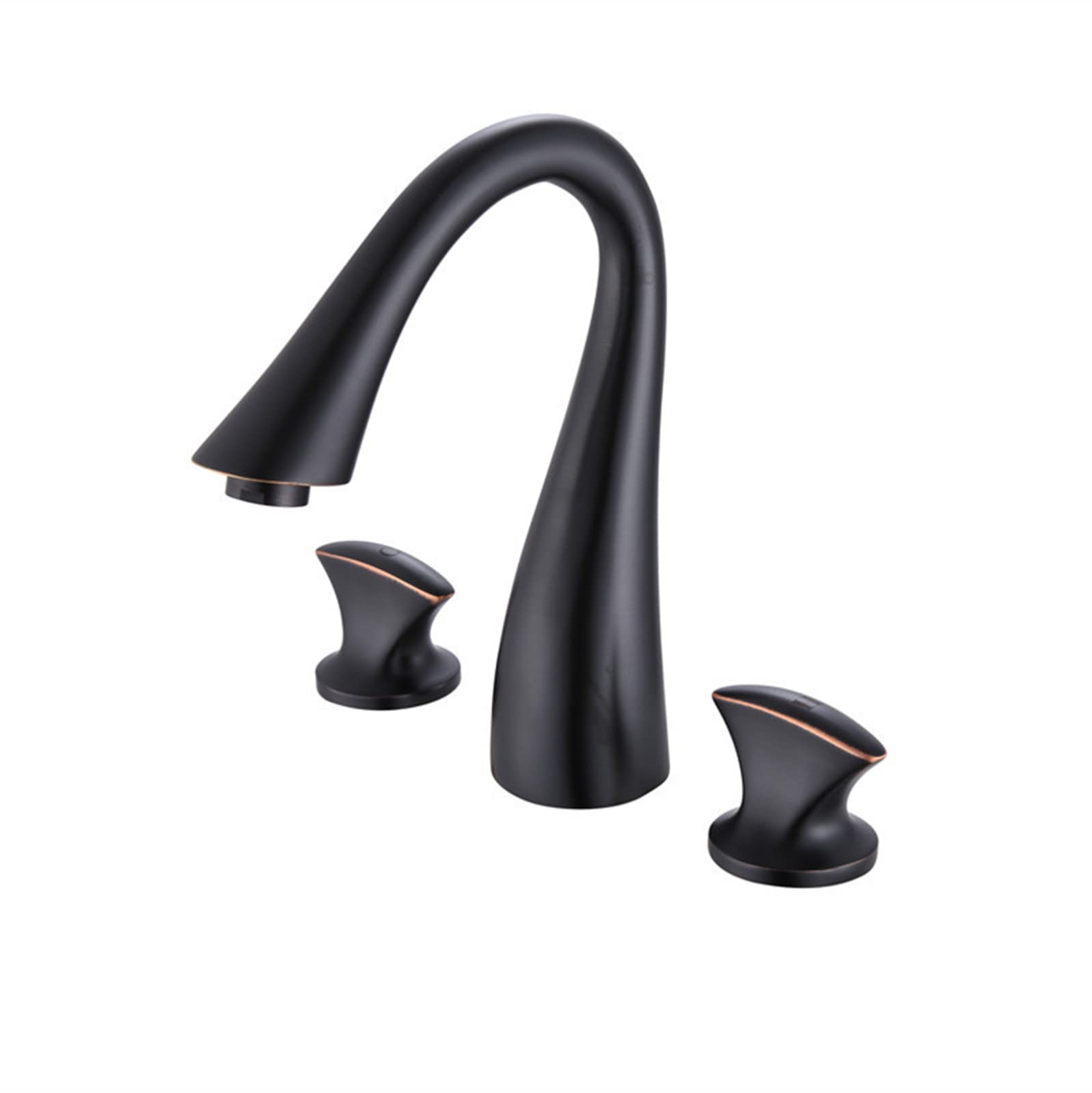 Robinet mitigeur d'évier de lavabo patiné noir mélangeur eau chaude et froide en laiton