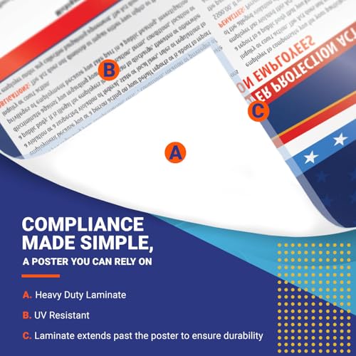 2025 maryland state and federal labor law poster - osha workplace compliant - mandatory regulations posting for employees - all in one required compliance posting 1634 x 4034 - laminated