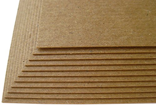 500 Sheets Chipboard 20pt (Point) 3 X 5 Inches Light Weight Photo|Postcard Size .020 Caliper Thick Cardboard Craft|Ship Brown Kraft Paper Board