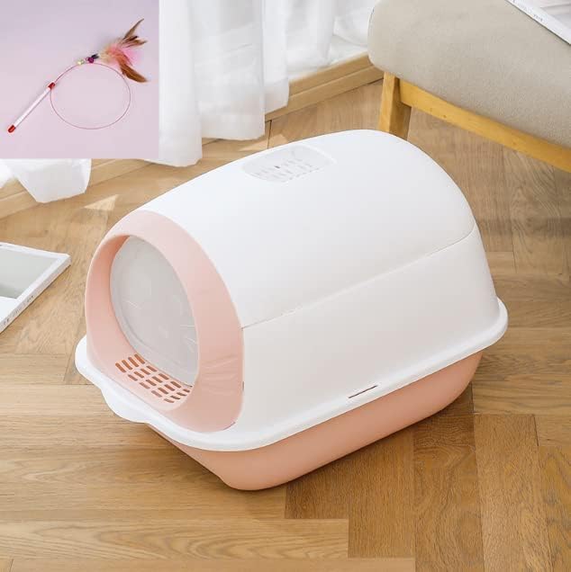 Dog Trust Large Cat Litter Box，Cat Supplies Covered Litter Box Multi Litter Pan Enclosed Odorless Litterboxes Low Entry Easy to Clean with Flap Door for Multiple Cats (Blue) (B0CLLY6RXZ) Amazon Price History, Amazon Price Tracker