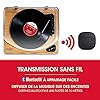 ion audio air lp platine vinyle bluetooth à trois vitesses (33, 45 et 78 tours) avec conversion usb finition bois