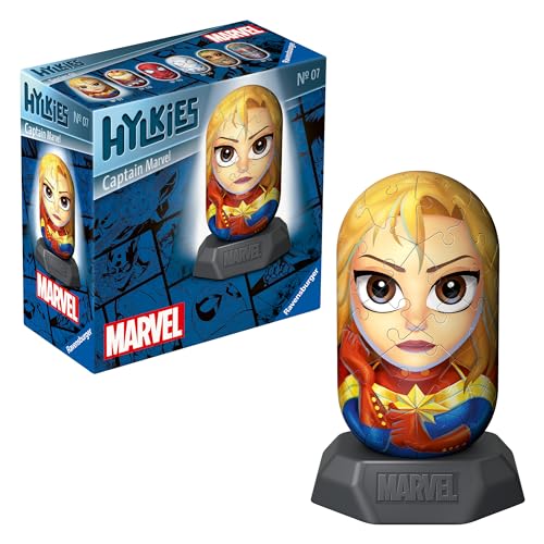 Preisvergleich Produktbild Ravensburger Hylkies: Marvel Sammelfiguren zum selbst zusammenbauen - Figur #07 - Captain Marvel - Aufbauen, Verlieben, Sammeln - Mini-Figuren für Fans der Marvel Legends