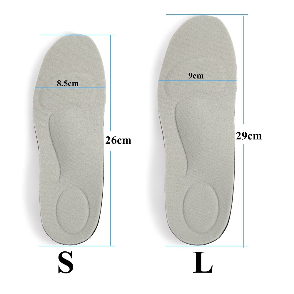Invisible Height Increase Insole for Men Women 1.5cm-4.5cm Grow Taller Increase Height Shoe Pad Heel Lift Taller Foot Pad (Color : Height 2.5cm, Size : S EU 35-40) (Black S EU 35)