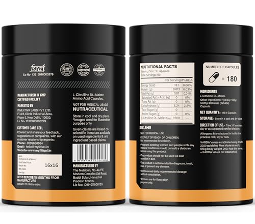 Image of MyFitFuel Citrulline Malate (1500 mg) 180 Capsules