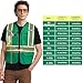 A-KSAFETY GREEN 6xl 7xl 8xl High Visibility Vest for Men Women with Pockets and Zipper big and tall