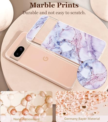 Coque silicone souple Google Pixel 8A 5G marbre anti-chocs - 5