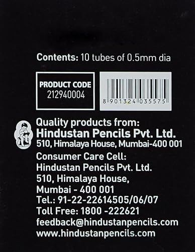 Image of NATARAJ Lead Pointz 0.5mm 2H Refill for Mechanical Pencils, Smooth Dark Lead, Break Resistant, Comfortable Grip for Writing, Everyday Writing Activities (Pack of 10)