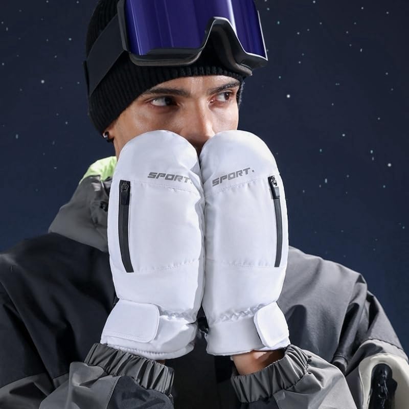 Waterproof Ski Mittens Ski Glove for Women Men Youth Winter Cold Weather Snow Gloves with Hands Warmer Zipper Pocket - Image 8