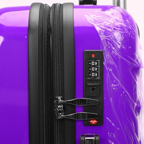 SIAM'S Hardside Expandable Spinner Wheel,Luggages, Teal, 20" Carry-On (PURPLE)4