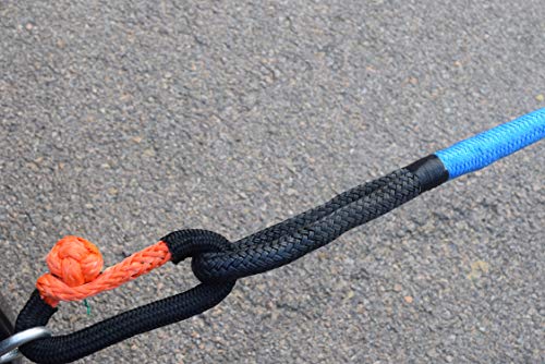 1"×30Ft Kinetic Energy Rope Truck Suv Tow Rope,Recovery Rope 30000Lbs,Towing Rope (Blue) #TOP4