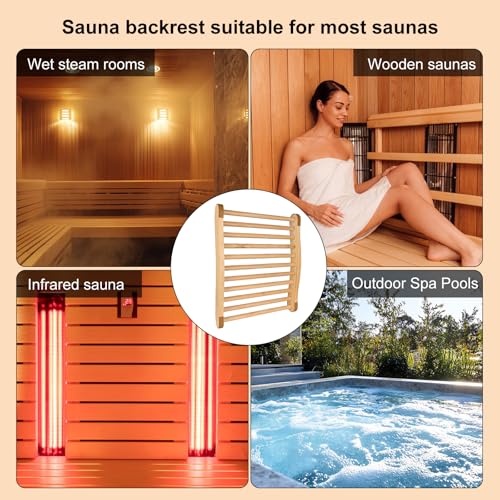 2pcs Sauna backrest,Sauna backrest Infrared,Infrared Sauna Accessories,Suitable for Sauna Rooms and Bucket Style Sauna backrests,18 x 12 Inch,Comfortable, Ergonomic s-Shaped - Image 5
