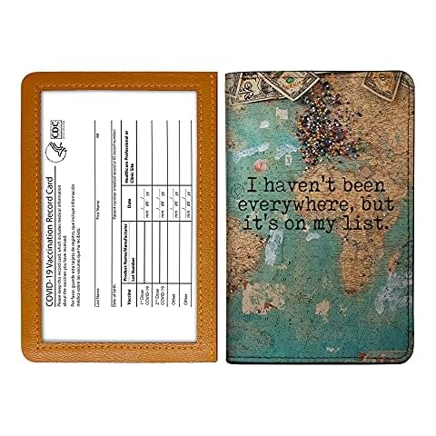 Vaccination Passport Holder CDC Issued Vaccine Card Case Protector Cover RFID Travel Wallet Cover