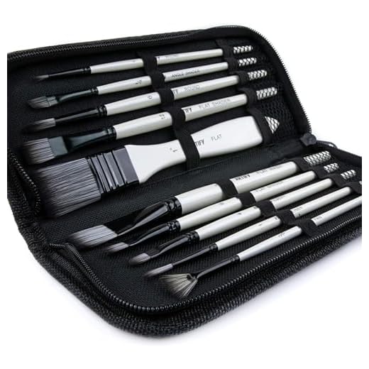 ARTIFY 10 Pcs Paint Brush Set Includes a Carrying Case Perfect for Acrylic, Oil, Watercolor and Gouache Painting