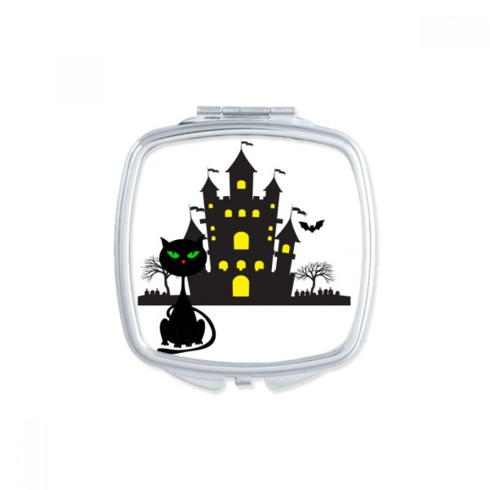 Miroir de poche maquillage compact portable Halloween araignée net